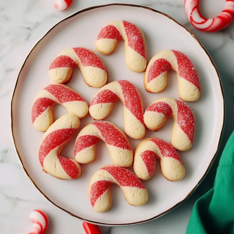 Candy Cane Cookies with Peppermint Flavor Recipe