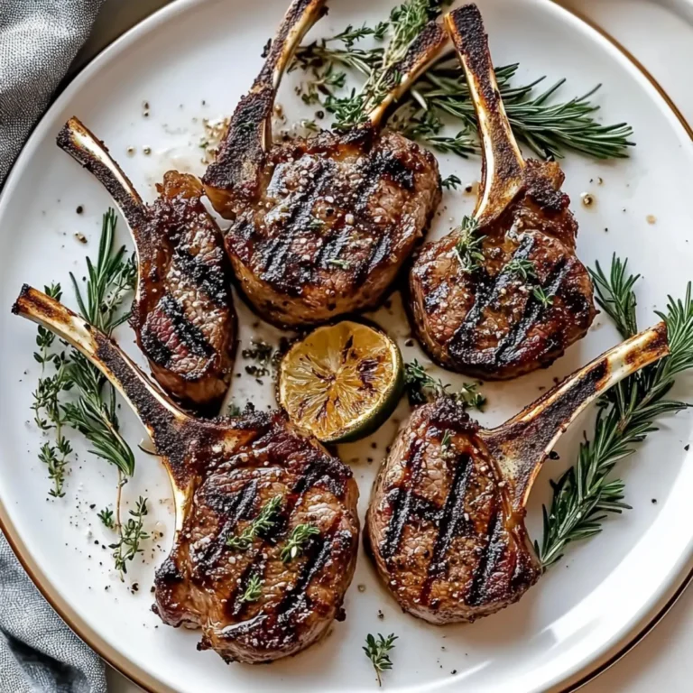 Garlic Rosemary Grilled Lamb Chops Recipe