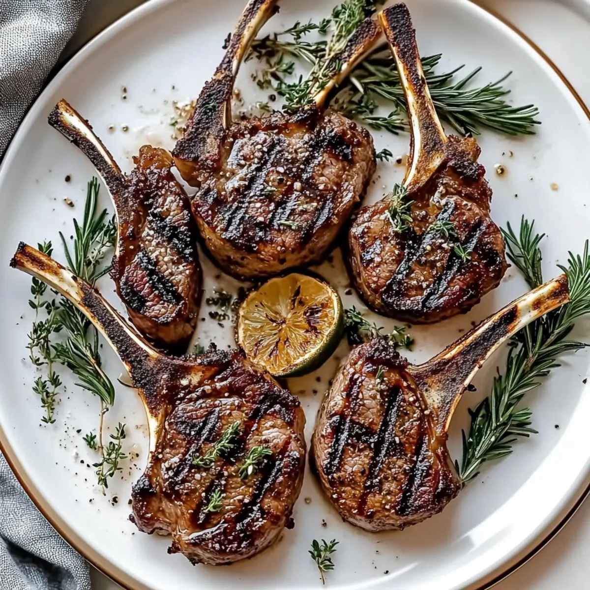 Garlic Rosemary Grilled Lamb Chops Recipe