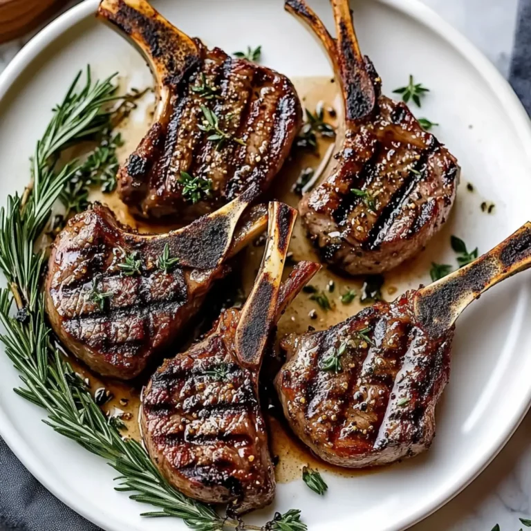 Garlic Rosemary Grilled Lamb Chops Recipe