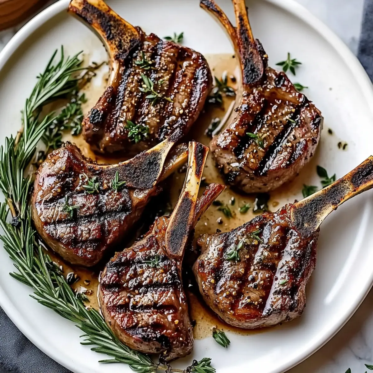 Garlic Rosemary Grilled Lamb Chops Recipe