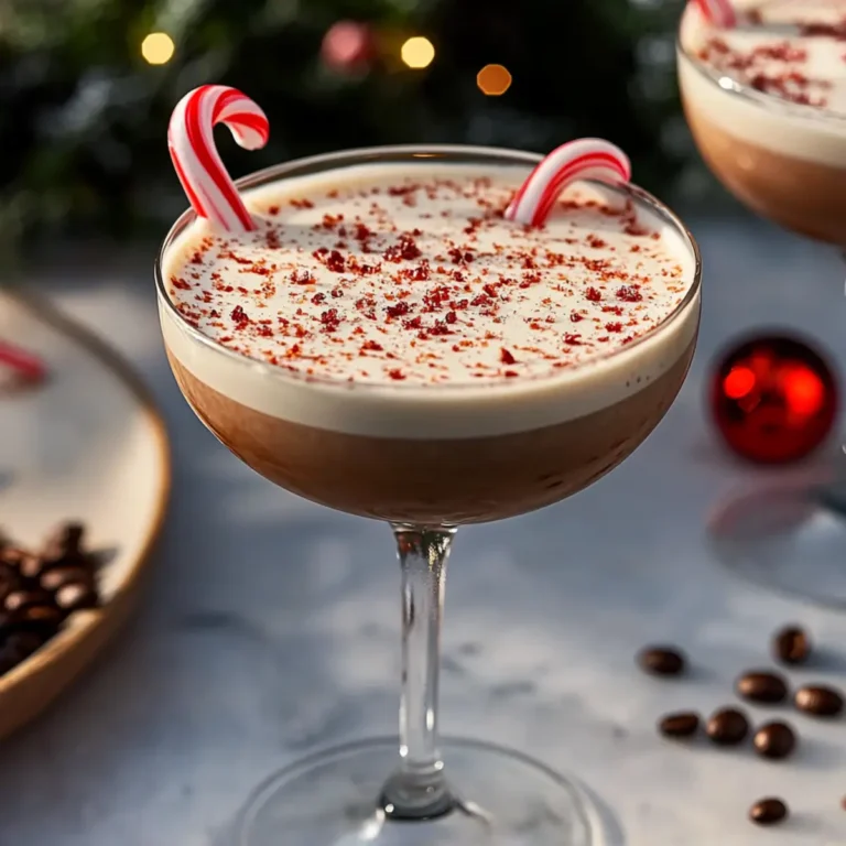 Festive Peppermint Espresso Mocktail