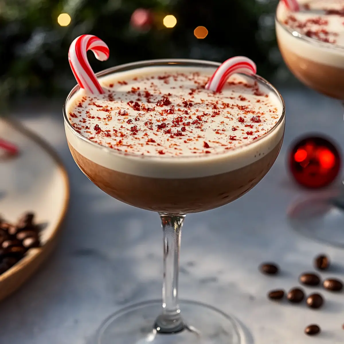 Festive Peppermint Espresso Mocktail