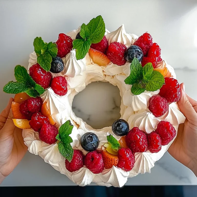 Pull-Apart Pavlova Wreath with Fresh Fruit Recipe