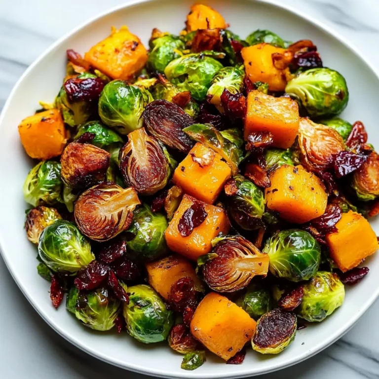 Roasted Brussels Sprouts and Butternut Squash Salad Recipe