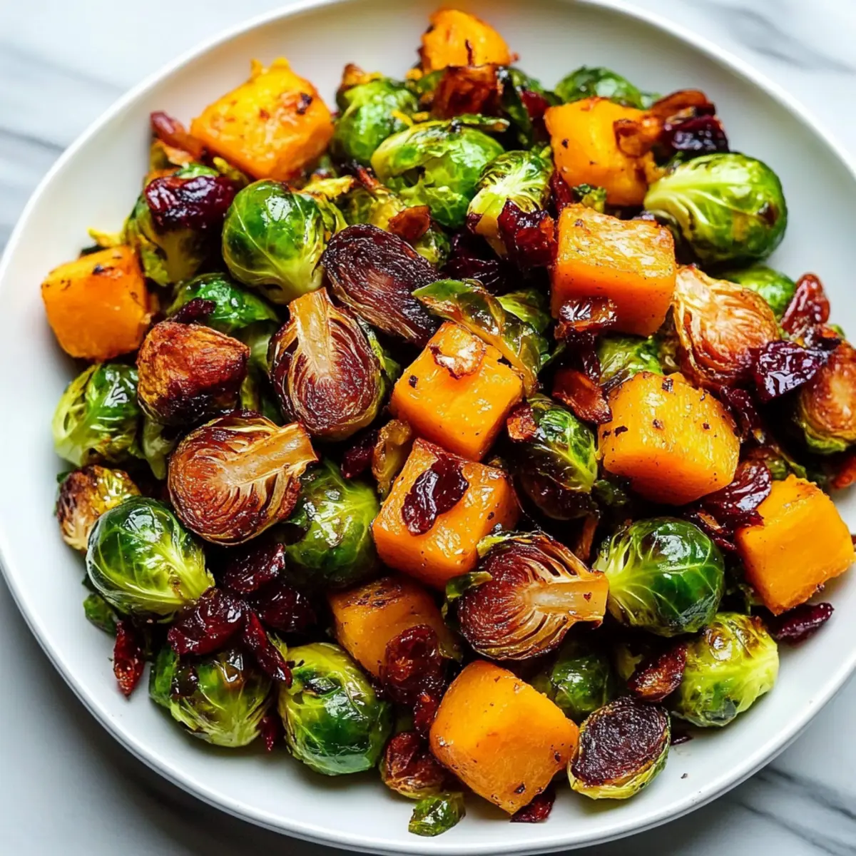 Roasted Brussels Sprouts and Butternut Squash Salad Recipe