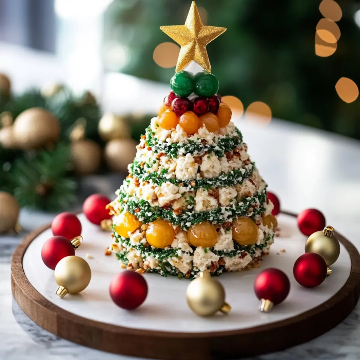 Christmas Tree Cheeseball Recipe