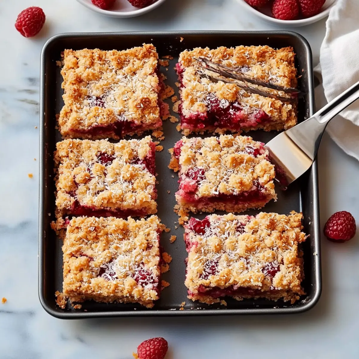Raspberry Coconut Bars Recipe