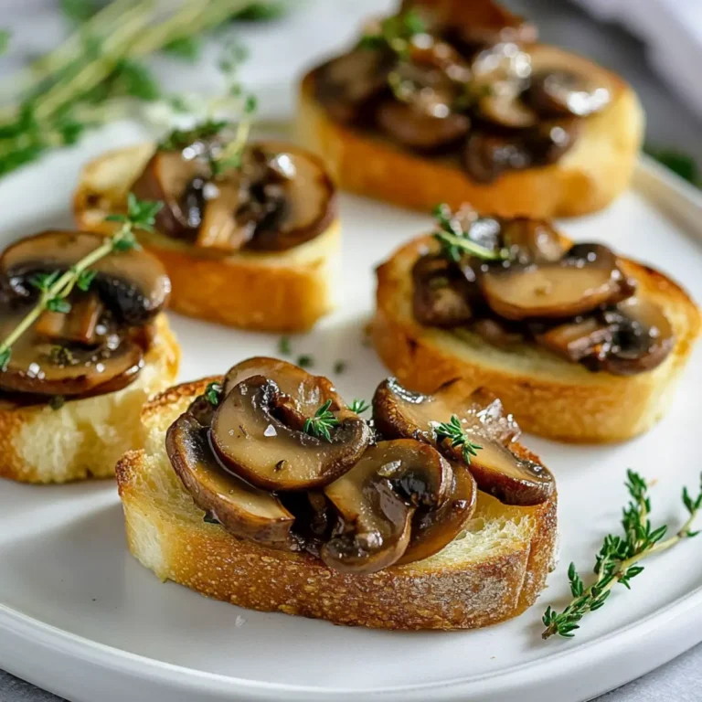 Mushroom Thyme Crostini Recipe