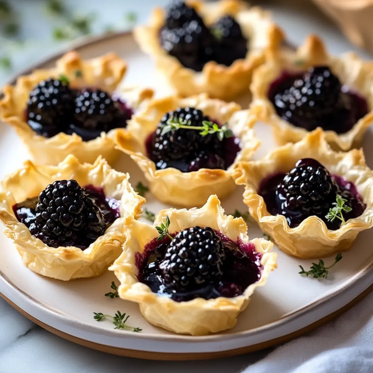Brie and Blackberry Phyllo Cups Recipe