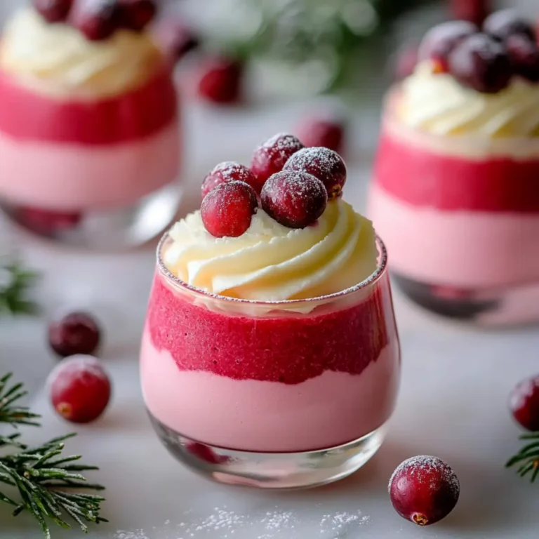 Festive Cranberry Mousse Cups Recipe