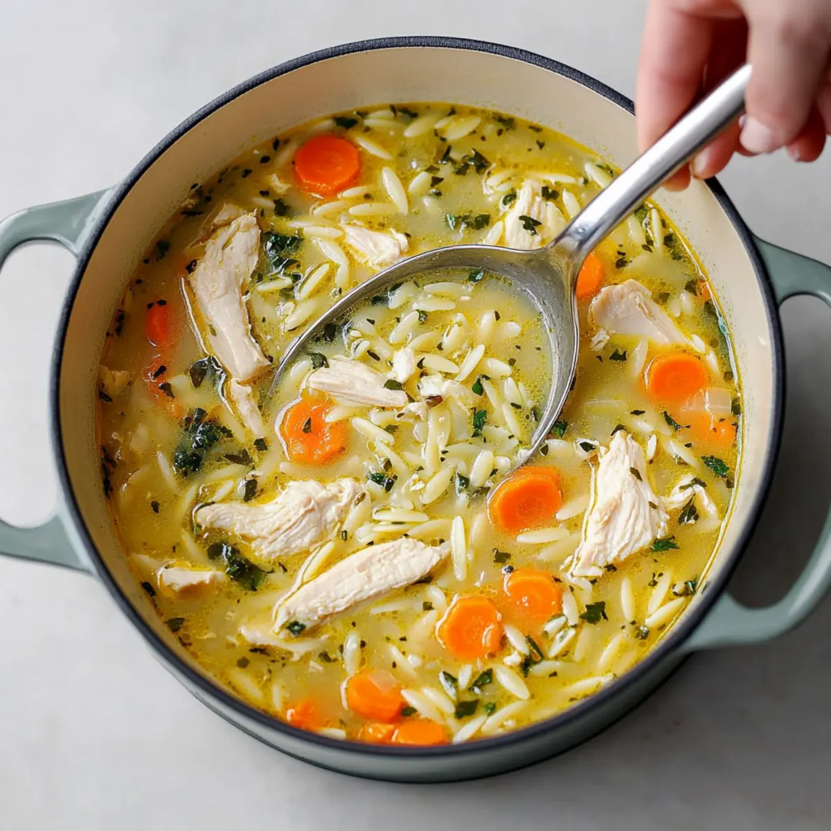 Lemon Chicken Orzo Soup Recipe