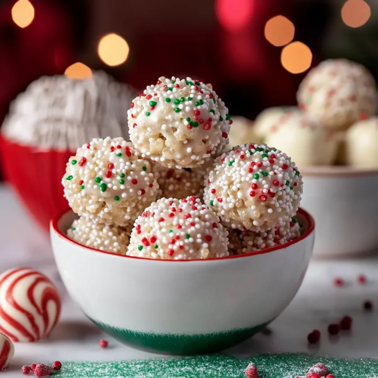 Festive White Chocolate Rice Krispie Balls Recipe