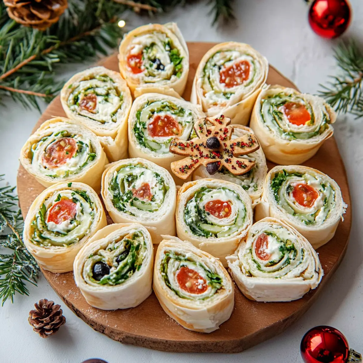 Christmas Olive Cream Cheese Pinwheels Recipe
