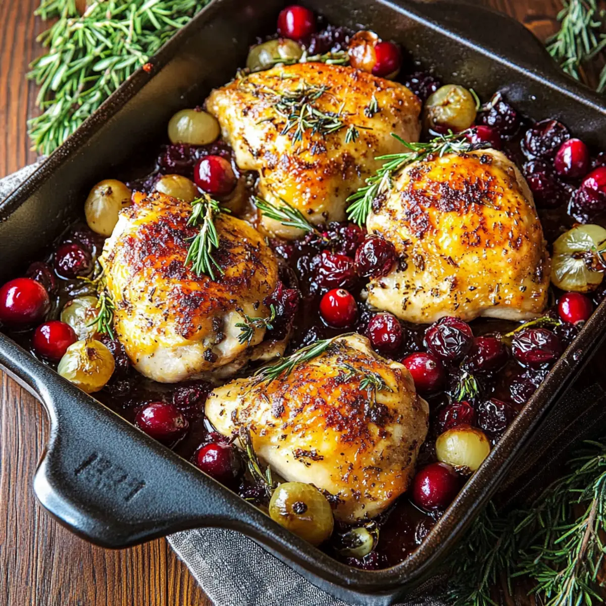 Cranberry Rosemary Baked Chicken Recipe