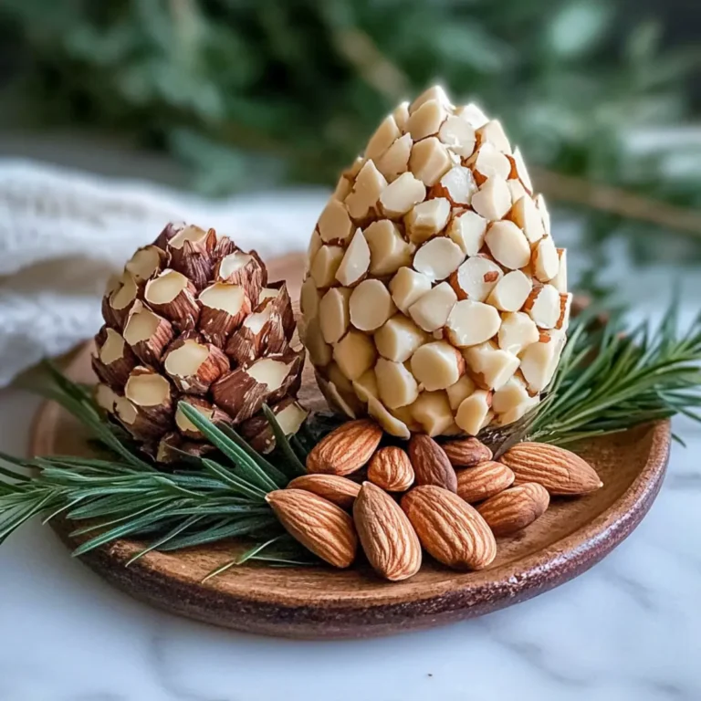 Pinecone Cheese Ball with Almonds Recipe