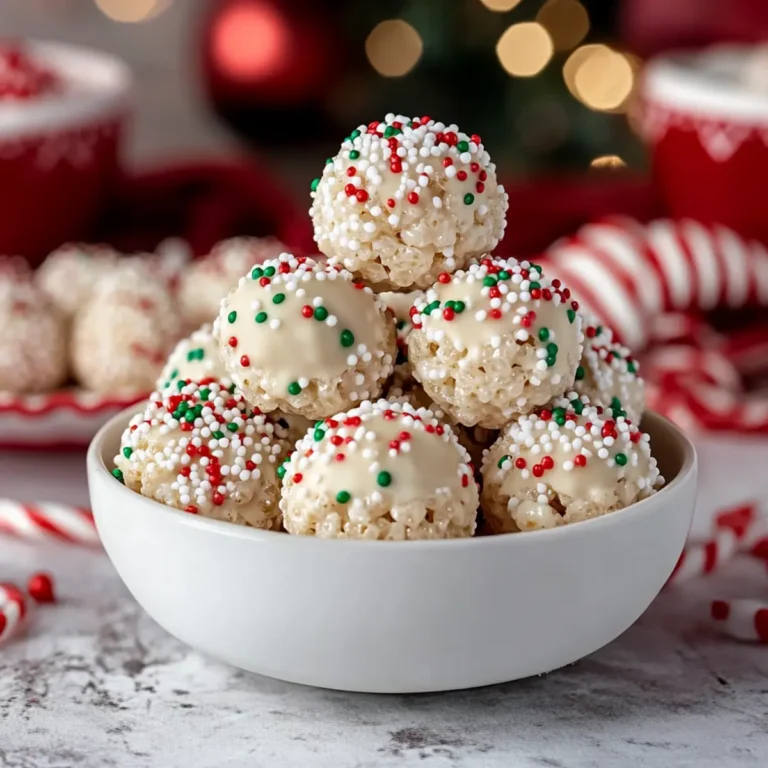 Festive White Chocolate Rice Krispie Balls Recipe