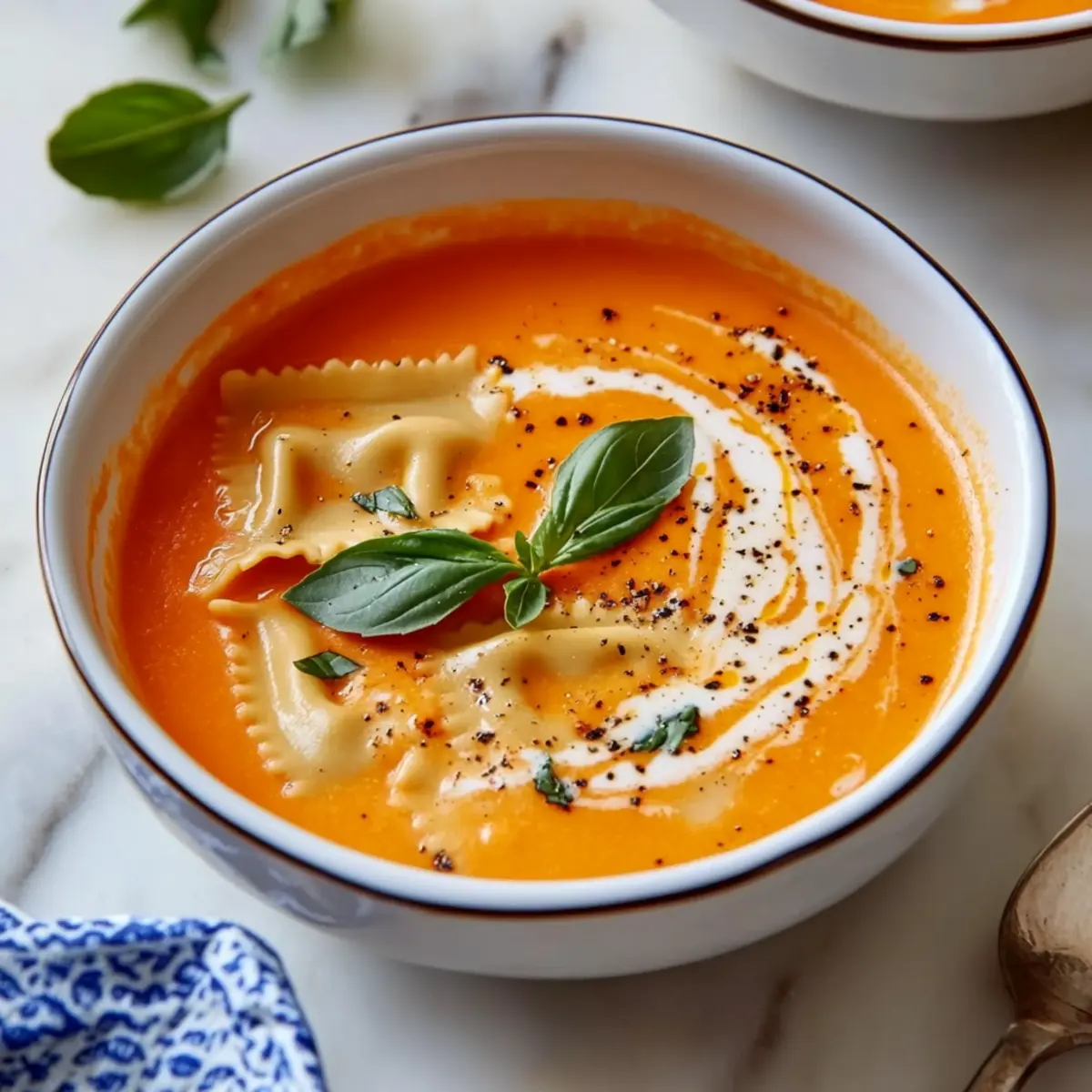 Roasted Red Pepper Ravioli Soup Recipe