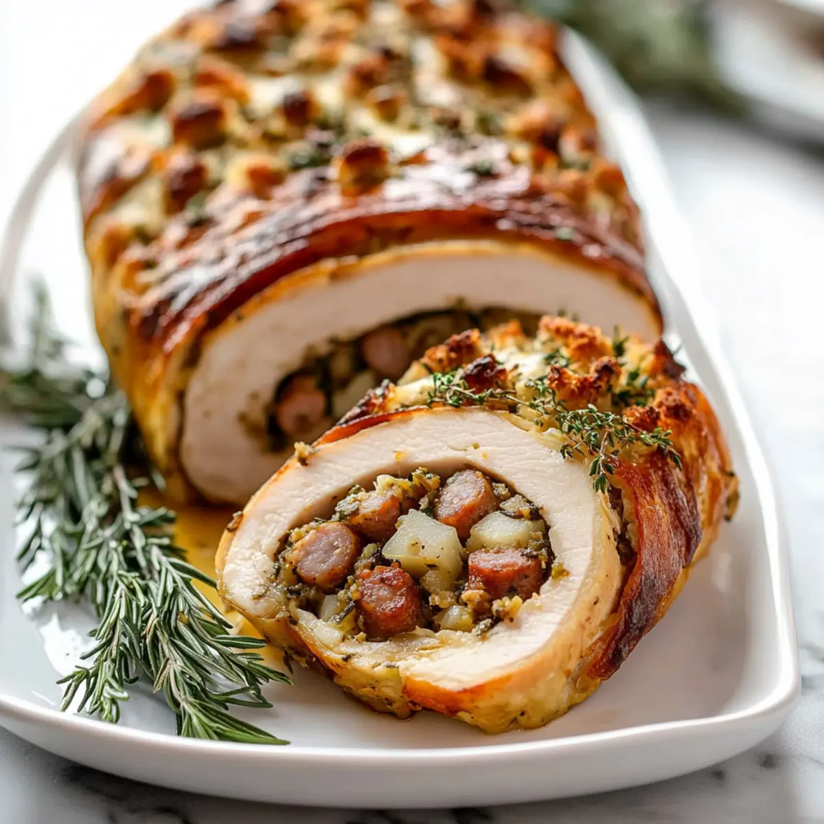 Turkey Roulade with Sausage Stuffing Recipe