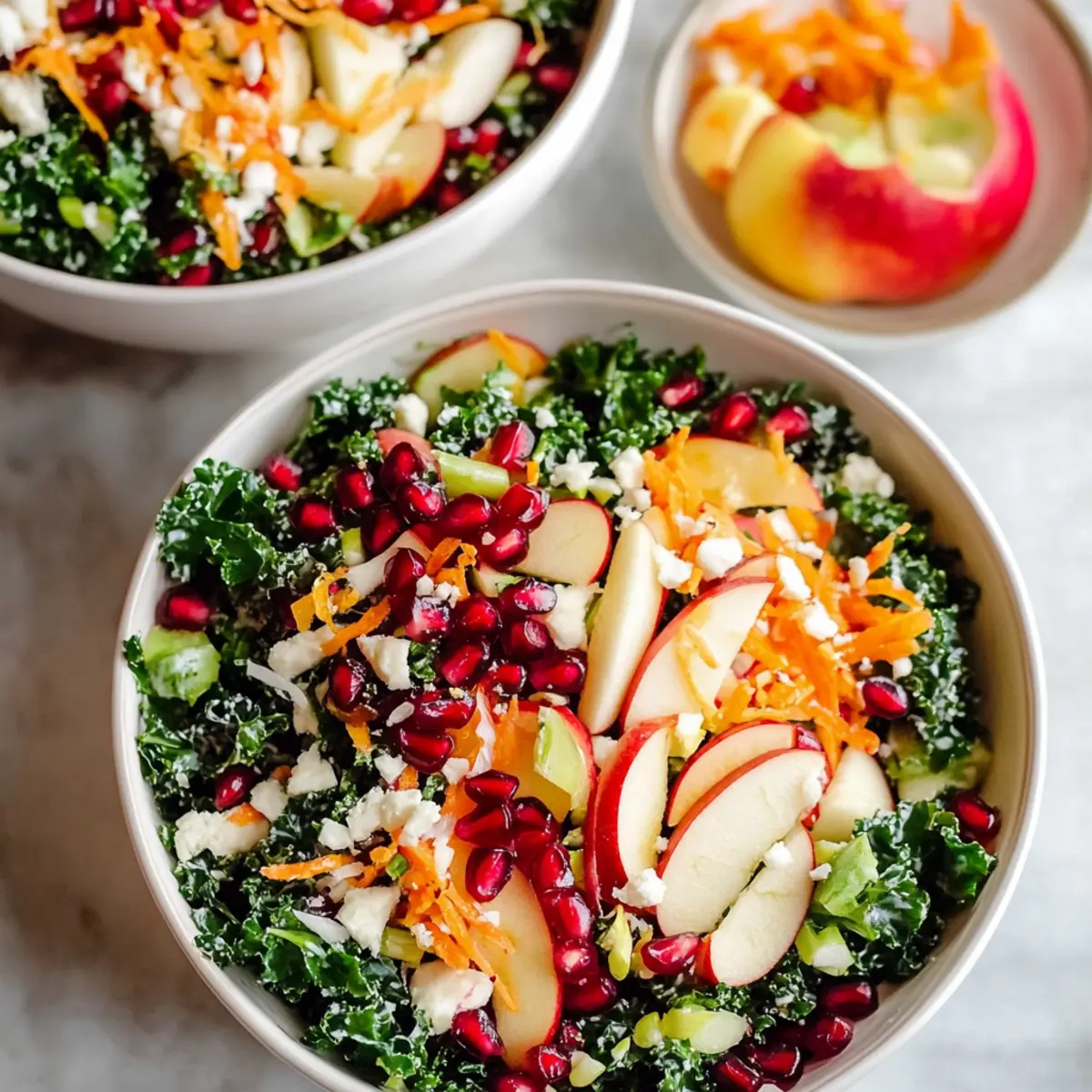 Winter Kale Salad with Apples and Pomegranate Recipe