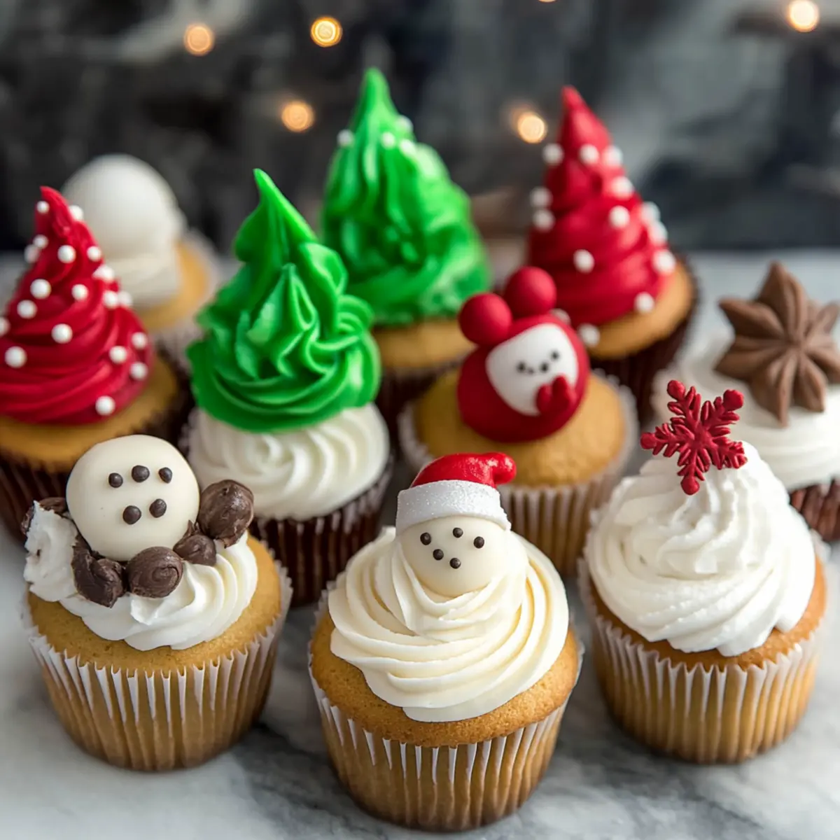 Christmas Cupcakes with Buttercream Decoration Recipe