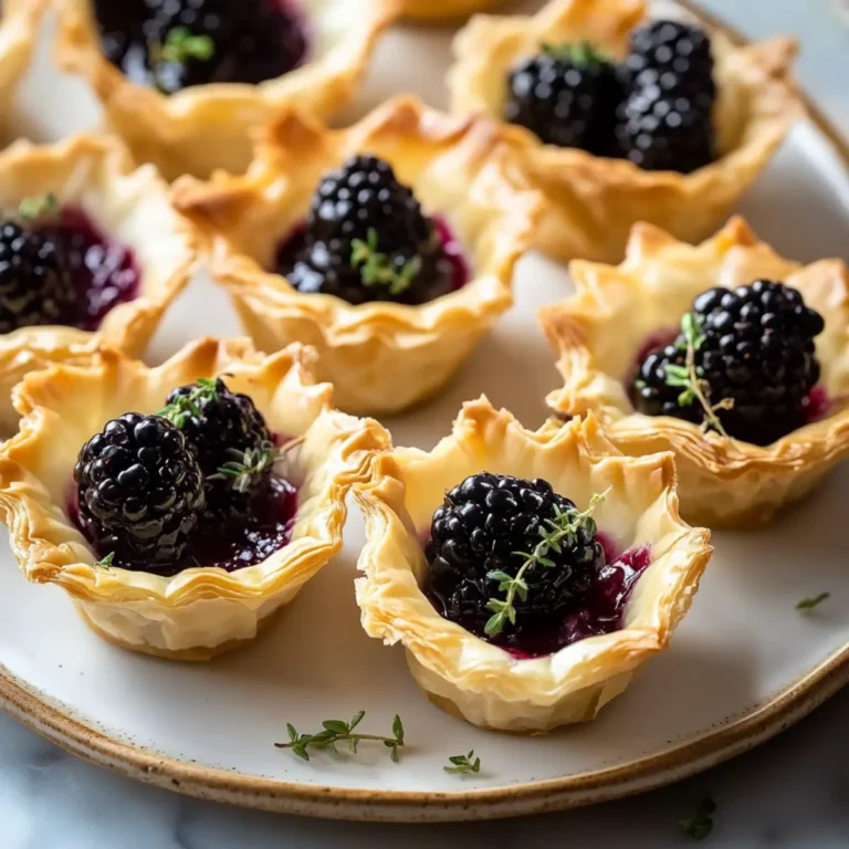 Brie and Blackberry Phyllo Cups Recipe