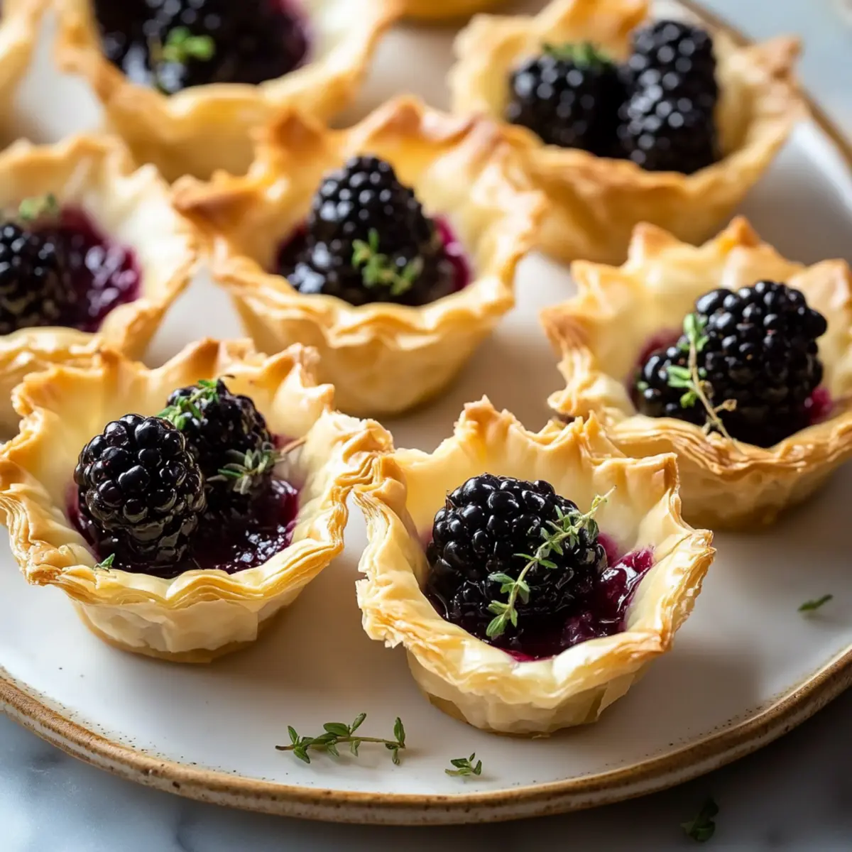 Brie and Blackberry Phyllo Cups Recipe