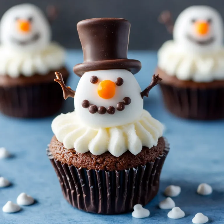 Chocolate Snowman Cupcakes Recipe