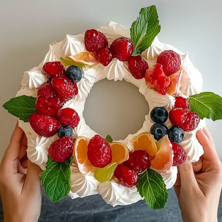 Pull-Apart Pavlova Wreath with Fresh Fruit Recipe
