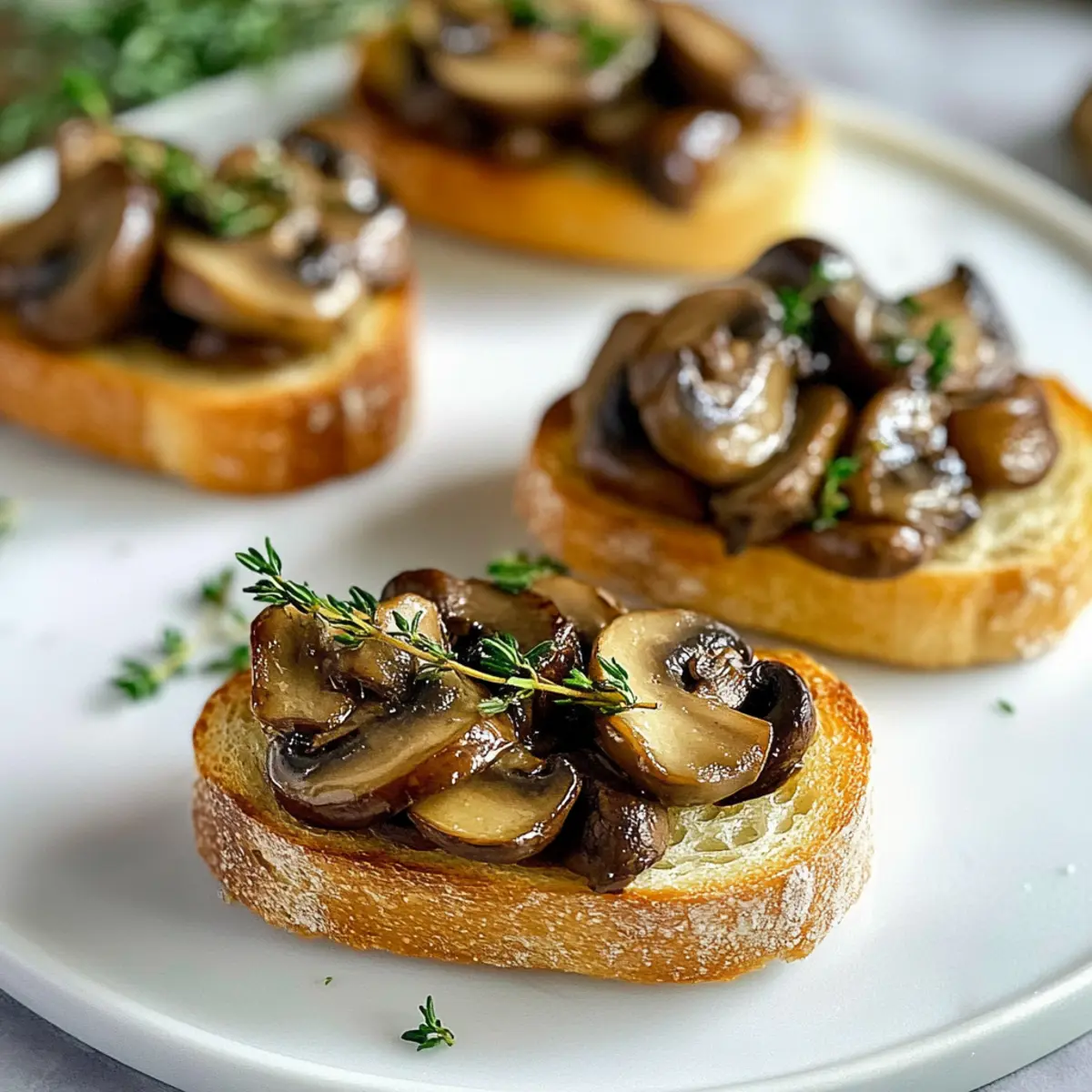 Mushroom Thyme Crostini Recipe