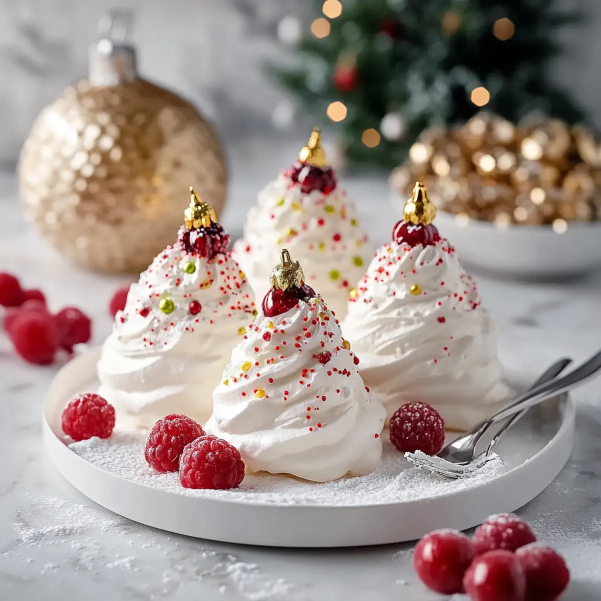 Mini Pavlova Christmas Trees Recipe