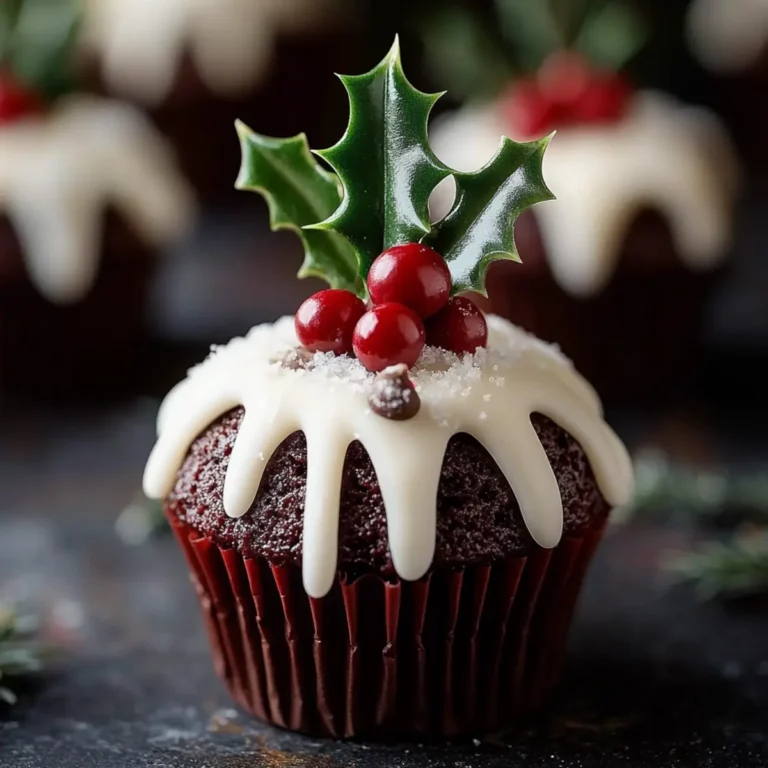 Festive Christmas Pudding Cupcake Recipe