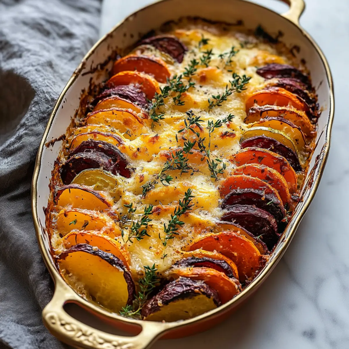 Cheesy Root Vegetable Gratin Recipe