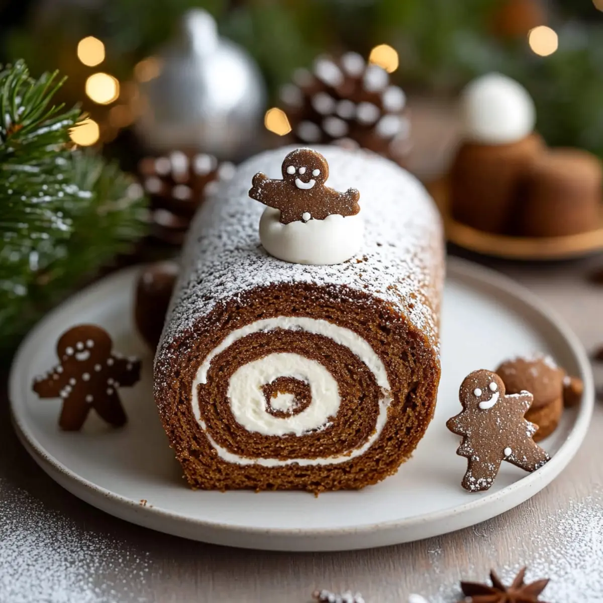 Christmas Gingerbread Swiss Cake Roll Recipe