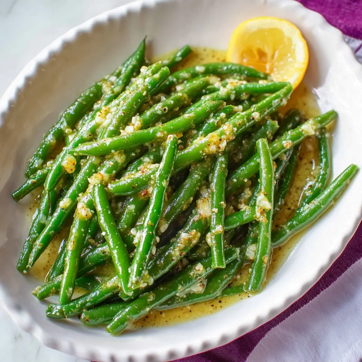 Green Beans with Mustard Butter Sauce Recipe