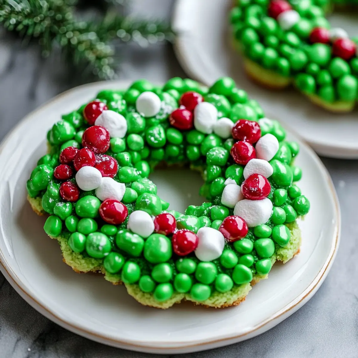 Festive Green Marshmallow Wreath Cookies Recipe