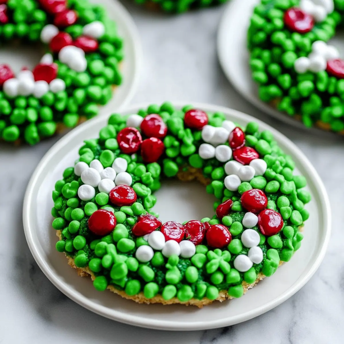 Festive Green Marshmallow Wreath Cookies Recipe