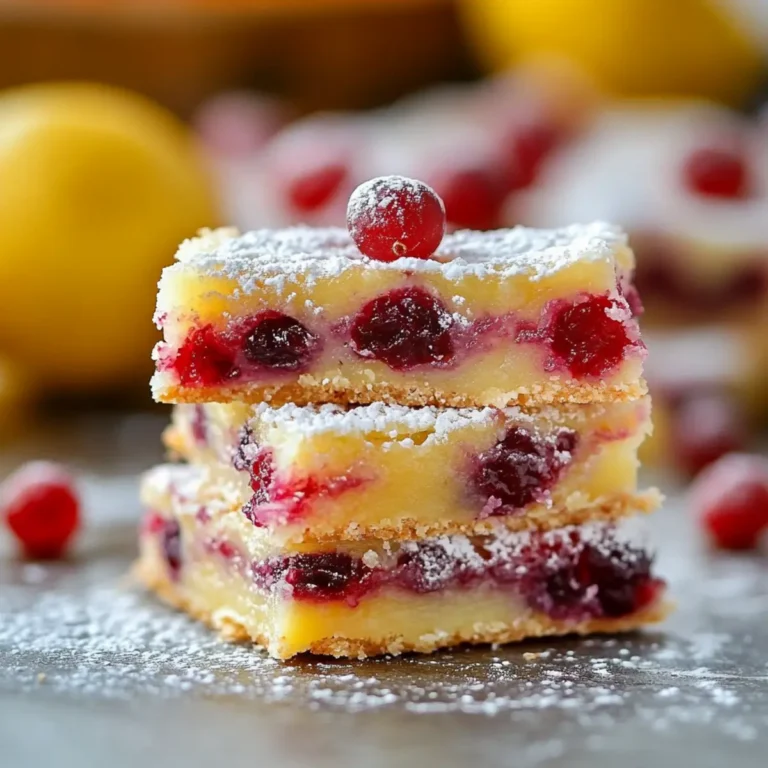 Cranberry Lemon Bars Recipe