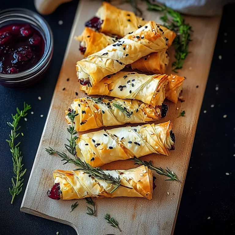 Cranberry Brie Filo Crackers Recipe
