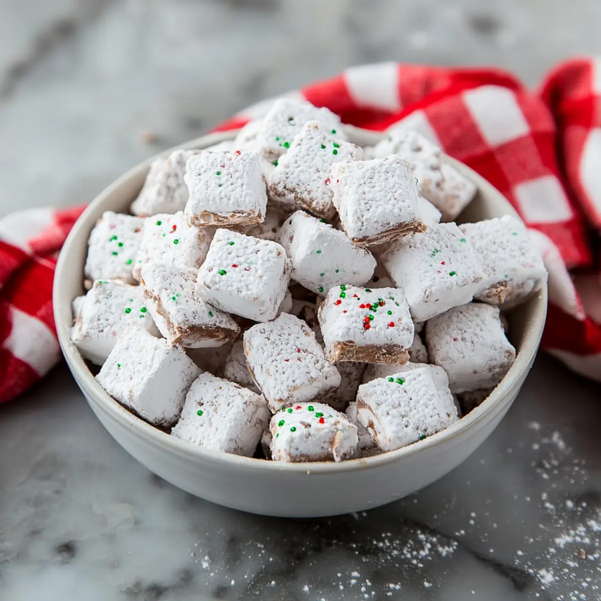 Festive Chocolate Peanut Butter Puppy Chow Recipe