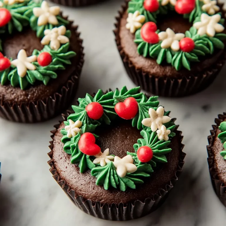 Chocolate Wreath Cupcakes Recipe