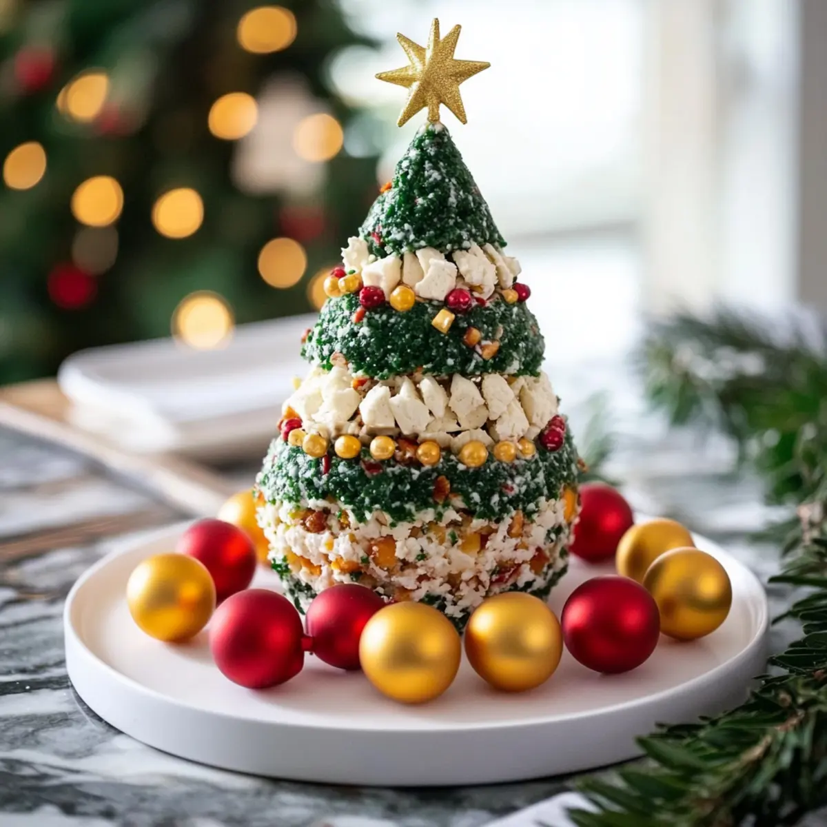Christmas Tree Cheeseball Recipe