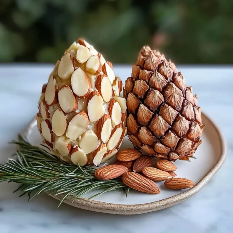 Pinecone Cheese Ball with Almonds Recipe