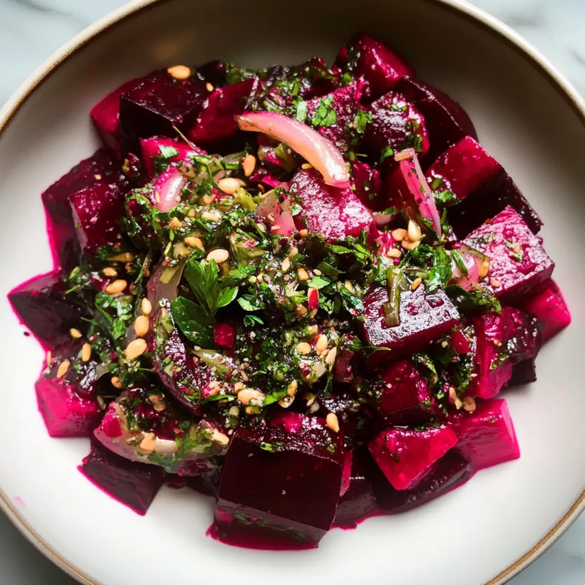 Pickled Beet Salad with Herbs Recipe