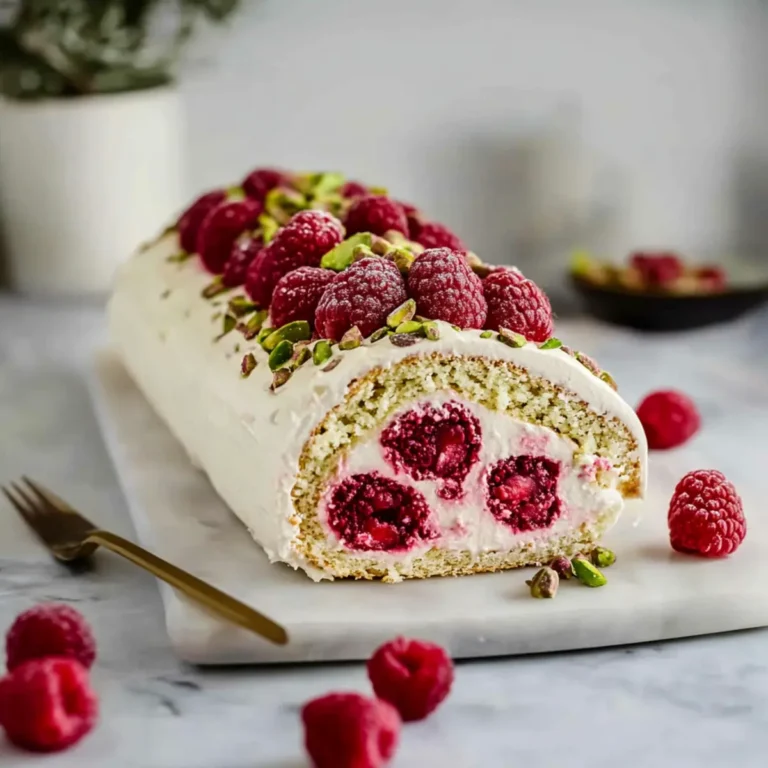 Christmas Raspberry Pistachio Roulade Recipe