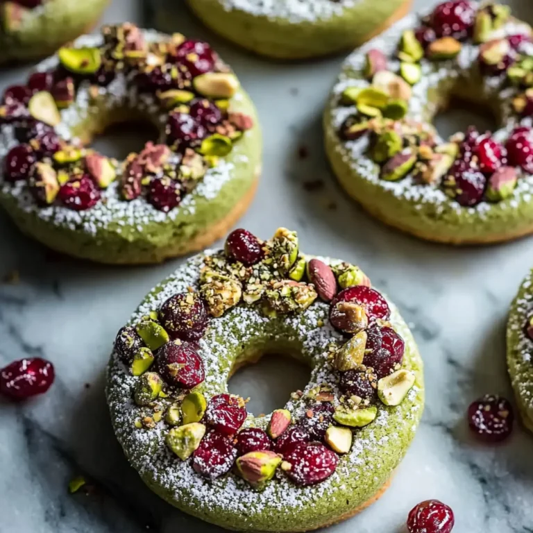 Pistachio Cranberry Wreath Cookies Recipe
