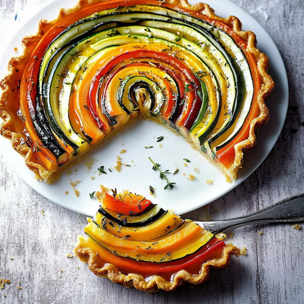 Vegetable Spiral Tart Recipe