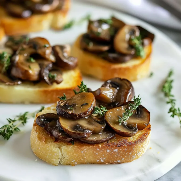 Mushroom Thyme Crostini Recipe