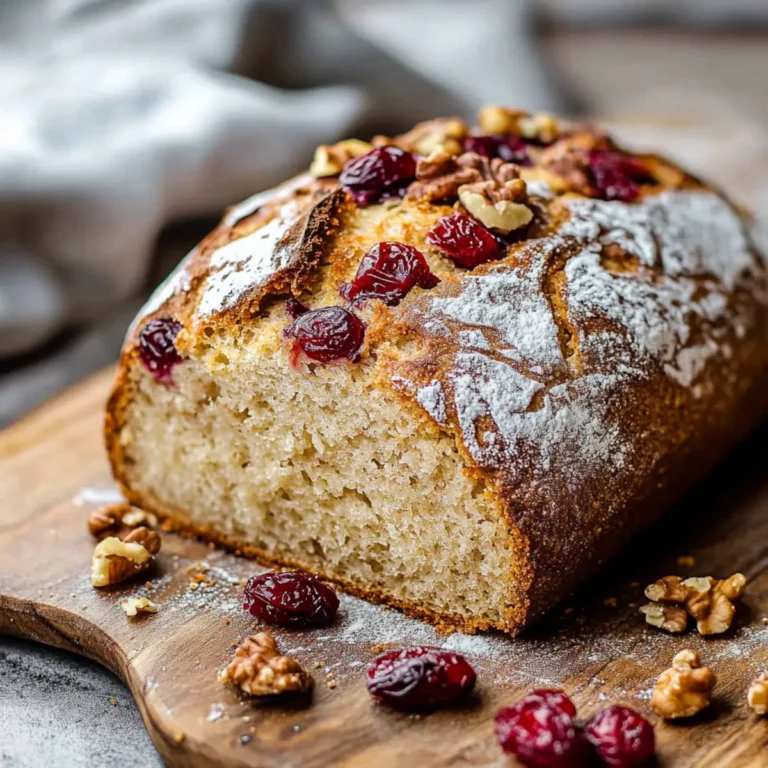 No-Knead Cranberry Walnut Bread Recipe