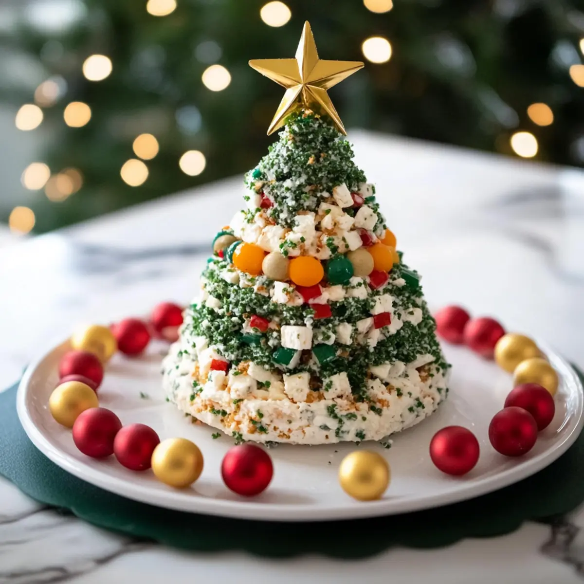 Christmas Tree Cheeseball Recipe